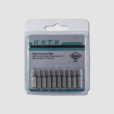 HONITON - Bit 1/4" T25 s otvorom L25mm (torx) RS S2 systém (balenie 10ks)