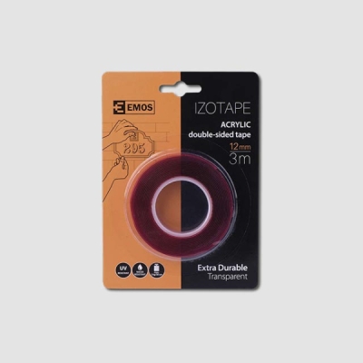 ABRASIVES - Páska akrylová obojstranná 18mmx3m číra