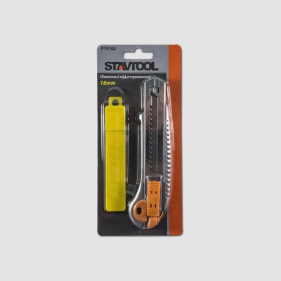 STAVTOOL - Nôž odlamovací+zásobník 18mm 10 čepelí