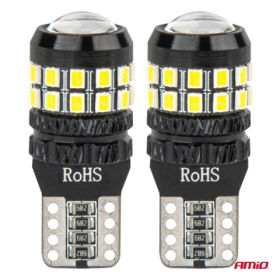 AMiO - LED žiarovky CANBUS T10 W5W 27SMD 2016 White 12V/24V