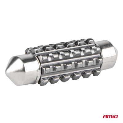AMiO - LED žiarovky CANBUS 12SMD Festoon C5W 2016 41mm White 12/24V