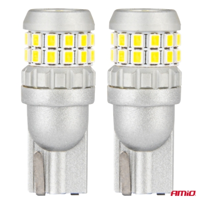 AMiO - LED žiarovky CANBUS T10 W5W 30SMD 2016 Biela 12V/24V