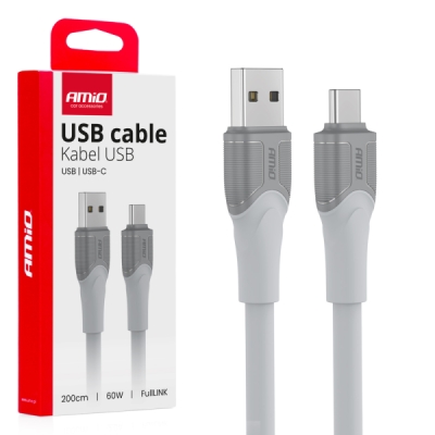 AMiO - Kábel USB-A TO TYP-C 60W 200cm FullLINK model X111
