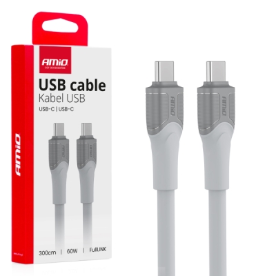 AMiO - Kábel USB-C TO TYP-C 60W 300cm FullLINK model X111