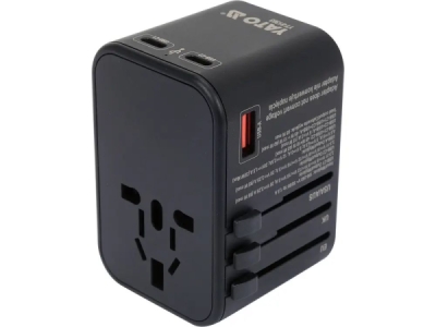 Yato - Cestovný adaptér USB-C, USB-A, 65W