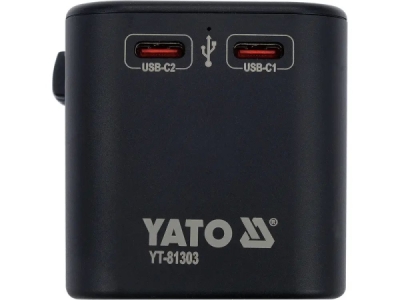 Yato - Cestovný adaptér USB-C, USB-A, 65W