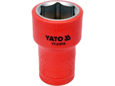 Yato - VDE nadstavec šesťhranný krátky 3/8" 18mm