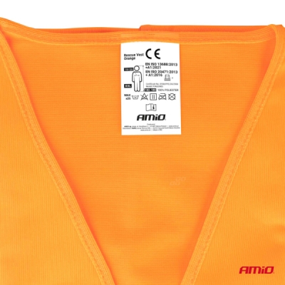 AMiO - Reflexná vesta XXL oranžová s certifikátom