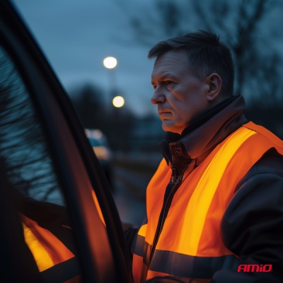 AMiO - Reflexná vesta XXXL oranžová s certifikátom