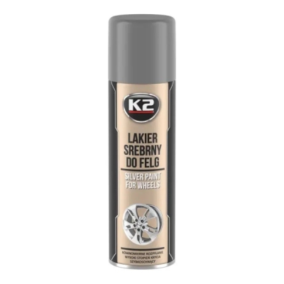 K2 - Strieborná farba na lakovanie diskov áut 500ml