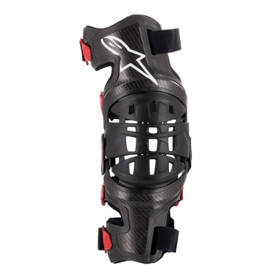 ALPINESTARS - kolenné ortézy BIONIC-10 CARBON, (čierna/červená, ľavé koleno, veľ. M)