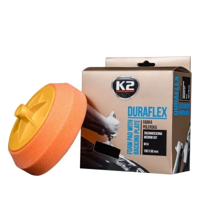 K2 - Leštiaca špongia stredne hrubá Orange DURAFLEX 150mm