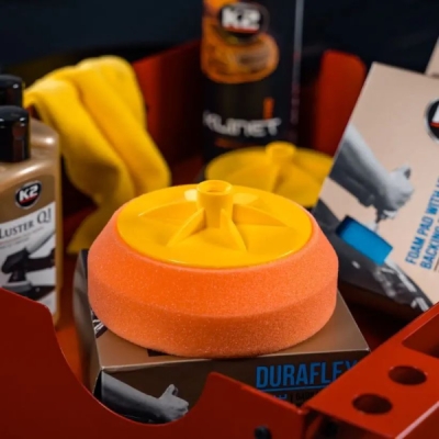 K2 - Leštiaca špongia stredne hrubá Orange DURAFLEX 150mm