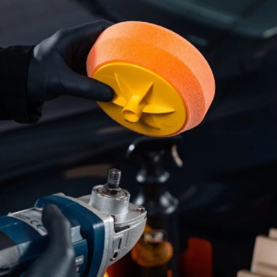 K2 - Leštiaca špongia stredne hrubá Orange DURAFLEX 150mm