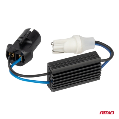 AMiO - CANBUS rezistor pre LED žiarovky 12V 3.2W T10 zástrčka a zásuvka