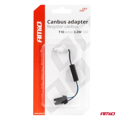 AMiO - CANBUS rezistor pre LED žiarovky 12V 3.2W T10 zástrčka a zásuvka
