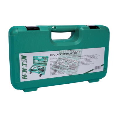 HONITON - Sada hlavíc 1/4"-1/2" 94 dielov s kovovými sponami