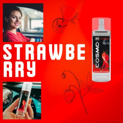 K2 - Vôňa do auta v rozprašovači COSMO JAHODA 50ml
