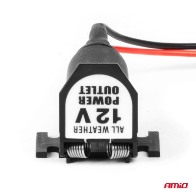 AMiO - Zásuvka autozapaľovača s klapkou 12V 24V