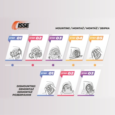 Isse - Textilné snehové reťaze Isse Easysock S 2 ks