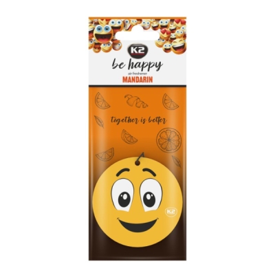 K2 - Osviežovač vzduchu prívesok BE HAPPY MANDARIN