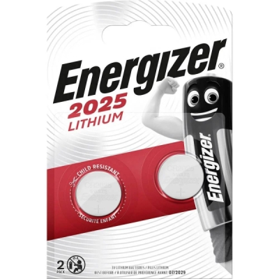 Energizer - Gombíková batéria CR2025 3V, 2ks