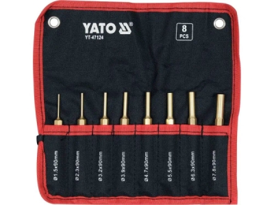 Yato - Súprava mosadzných priebojníkov 90mm 8ks