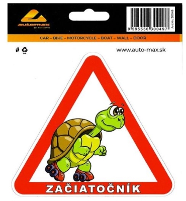 Nálepka ZAČIATOČNÍK - korytnačka