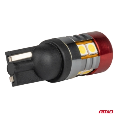 AMiO - LED žiarovky CANBUS T10 W5W 9 SMD 3030 Bielé 12V 24V