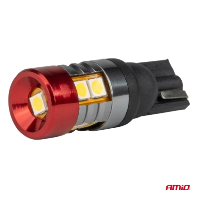 AMiO - LED žiarovky CANBUS T10 W5W 9 SMD 3030 Bielé 12V 24V