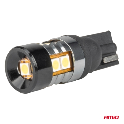 AMiO - LED žiarovky CANBUS T10 W5W 9 SMD 3030 Biela 12V 24V