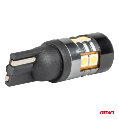 AMiO - LED žiarovky CANBUS T10 W5W 9 SMD 3030 Biela 12V 24V