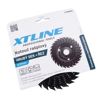 XTline - Kotúč rotačný rašplový na drevo 125x3x22,2 mm