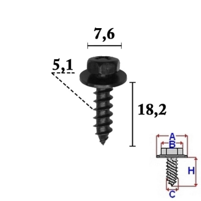 Skrutka montážna Romix C70369