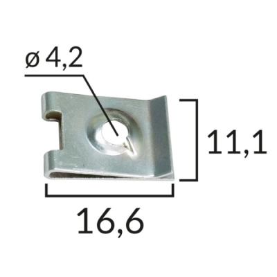 Romix - Montážna spinka BMW 4,2mm (balenie 10ks)