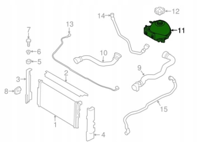 OEM BMW - Expanzná nádržka BMW F20 11- 17137642160