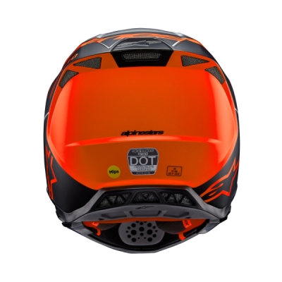 ALPINESTARS - prilba SUPERTECH S-M10 FLOOD, (strieborná/čierna matná/oranžová fluo, veľ. L)