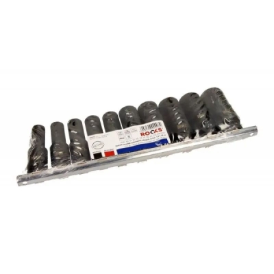 ROOKS OK-01.5001 Sada predĺžených rázových hlavíc 1/2″, 6-hranné, 10–24 mm, 10 ks