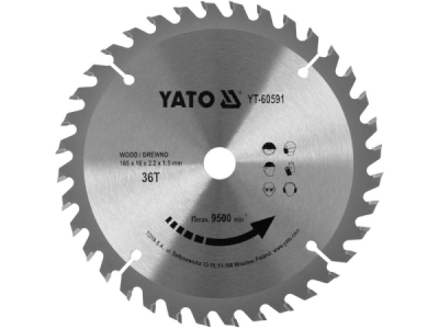 Yato - Kotúč na drevo 165x16mm 36 zubov (vhodné pre YT-82810;YT-82811)