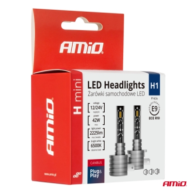 AMiO - LED žiarovky hlavného svietenia H1 H-mini Series