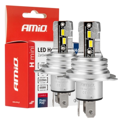 AMiO - LED žiarovky hlavného svietenia H4/H19 H-mini Series