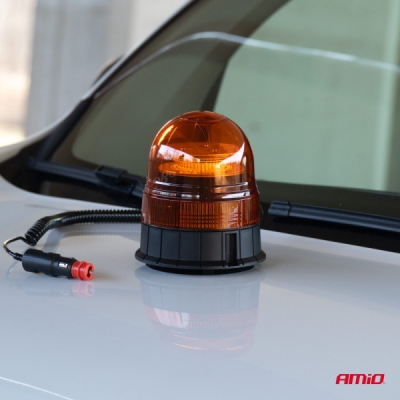 AMiO - Výstražný maják W02M magnetický R65 R10 39LED 12 / 24V IP56