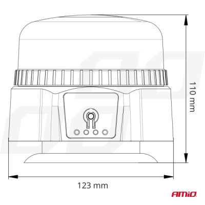 AMiO - Bezdrôtové výstražné LED svietidlo s diaľkovým ovládaním R65 R10 12/24V