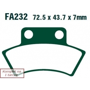 EBC - Brzdové doštičky POLARIS (ATV) 250 2X4/4X4 (93)