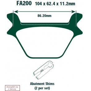 EBC - Brzdové doštičky HARLEY DAVIDSON® FXD, FXDL, FXDWG, FXR, FXRS, FXRT, FXRD, FXLR (LATE 87-99)