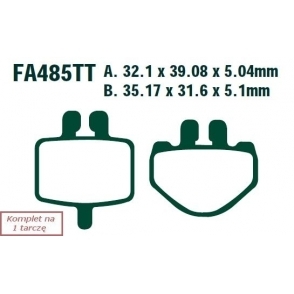 Brzdové doštičky Ebc FA485TT