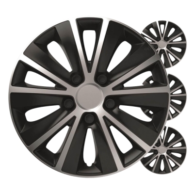 Versaco - Puklice Rapide 16” čierno - strieborná sada 4ks COLOR BOX