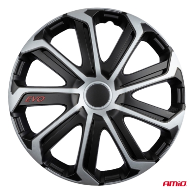 Versaco - Puklice Evo 15" čierno - strieborná sada 4ks COLOR BOX