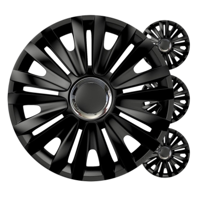 Versaco - Puklice Royal 16” čierna sada 4ks COLOR BOX