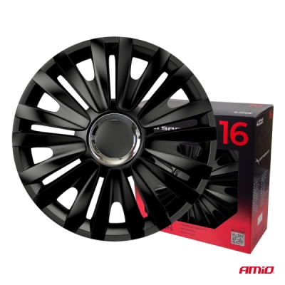 Versaco - Puklice Royal 16” čierna sada 4ks COLOR BOX